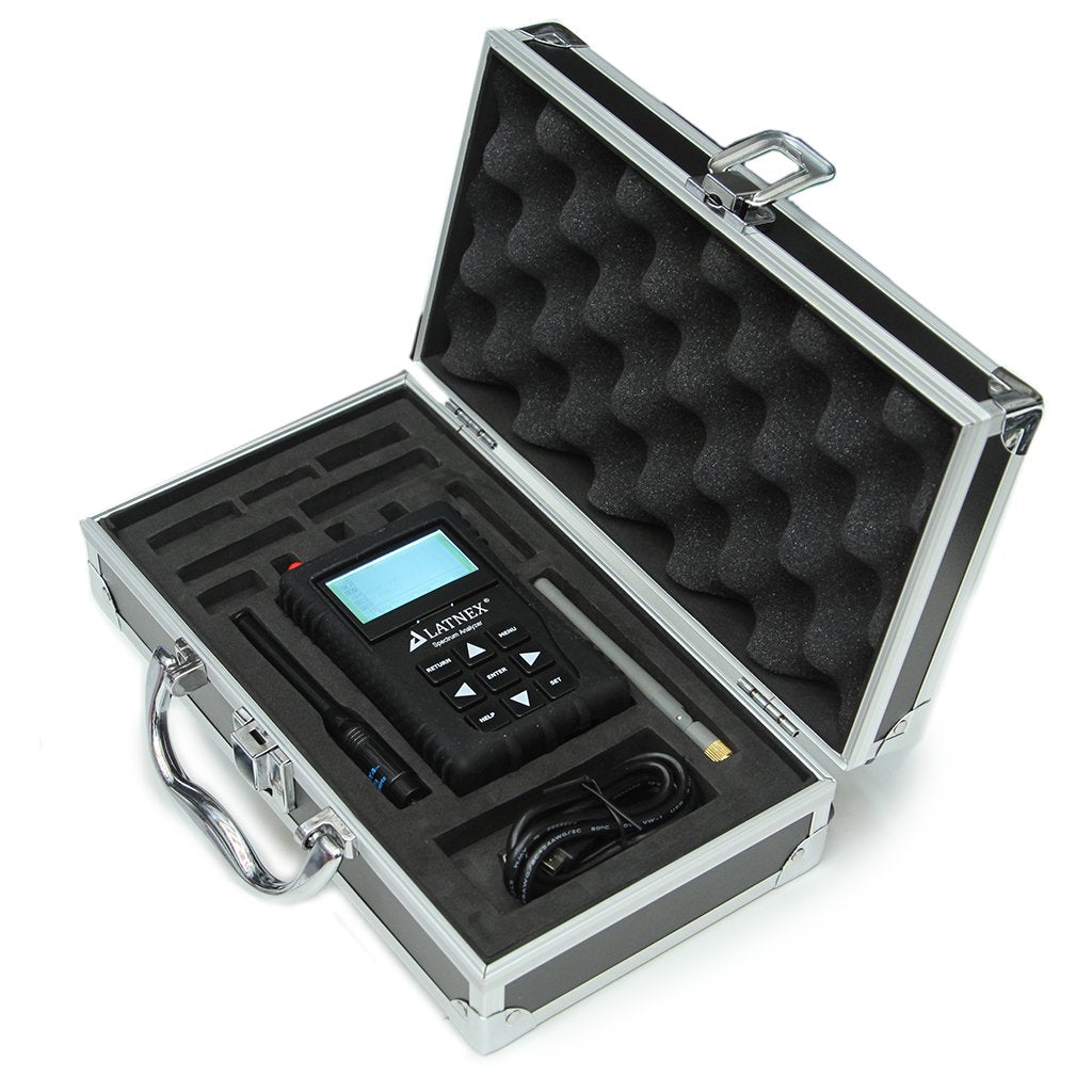 LATNEX Spectrum Analyzer SPA-50K with Advanced Aluminium Case, Black Protection Boot & USB Cable