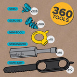 MAKEDO Toolset - Set of Tools for Cardboard construction tools for many hands